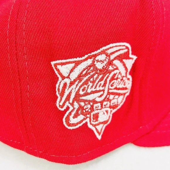 New Era New York Yankees Red World Series 59FIFTY Fitted Hat Cap 7 1/8 MLB - Picture 5 of 6